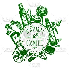 自然,标签,化妆用品,动物手,白色,魅力,闪亮的,图像,绘制
