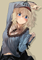 touhou alice margatroid geppewi 1girl arm over head blonde blouse blue eyes blush breasts closed mouth curly hair dress fingerless gloves fingernails gloves hairband hair between eyes jewelry long sleeves looking at viewer one arm up ring short hair simpl