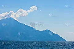 希腊,山,爱琴海,水,天空,灵性,早晨,夏天,明亮,白色