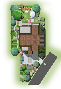 庭院/花园景观设计平面图/庄园/会所/彩平/总图-花瓣网|陪你做生活的设计师 | 图片