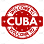 古巴,标志,橡皮章,欢迎标志,分离着色,商务,工业,矢量,复古