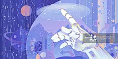 元宇宙未来科技创意插画图片素材