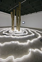 KEITH LEMLEY, SOMETHING AND NOTHING: neon ripples.