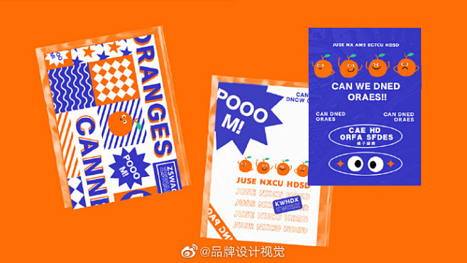 擦浪五品牌橘子罐头饰品店logo设计及V...