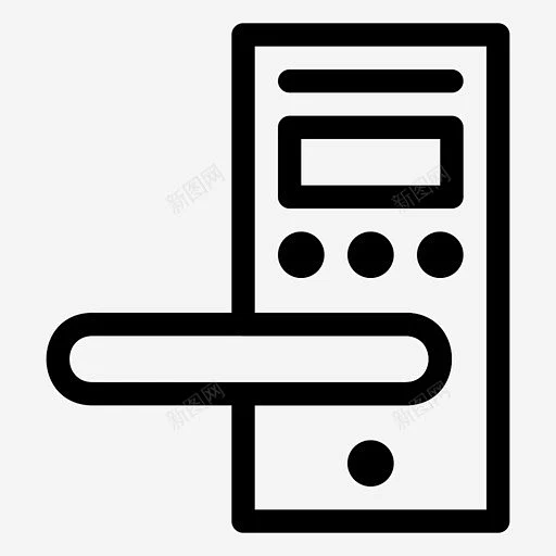 电子门锁门把手门锁图标 标识 标志 UI图标 设计图片 免费下载 页面网页 平面电商 创意素材-花瓣网