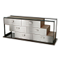 double dresser staggered drawers: 