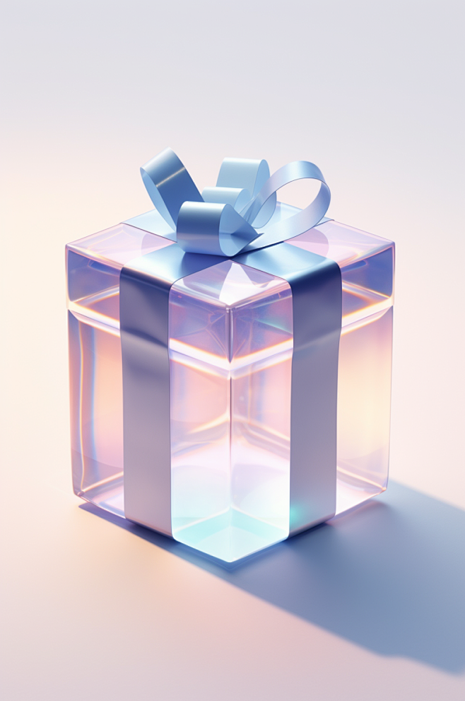 AI数字艺术感恩节酸性礼物盒模型-众图网
