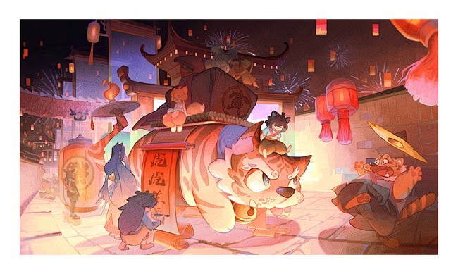 罗小黑战记同人插画《年味》 祝大家新年快...