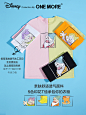 【迪士尼合作款】ONE MORE2020夏装新款亲肤圆领T恤女短袖打底衫-tmall.com天猫