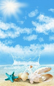 夏日阳光沙滩防晒背景