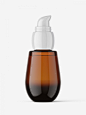 Amber airless bottle mockup