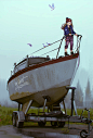 My sweet home, Heri Irawan : justp practice.
boat from parfum tv series as reference.