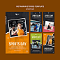 Sports day instagram stories design template