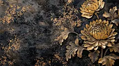 金菊壁画菊花壁纸壁画