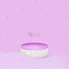 背景演示模拟与现实的3d渲染平台上丁香背景。矢量插图。