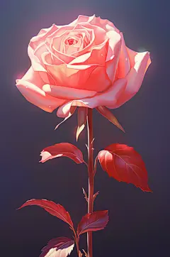 AI数字艺术情人节玫瑰花卉花朵植物插画