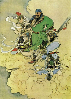 cn关羽 白描人物 传统人物 线搞