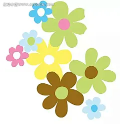 彩色小花色彩线描绘画PSD|PSD分层素材|PSD素材|插画|插图|花边|花边素材|花纹|花纹素材|绘画|卡通|漫画|色彩|设计|手绘|水彩|图片|线描|植物
