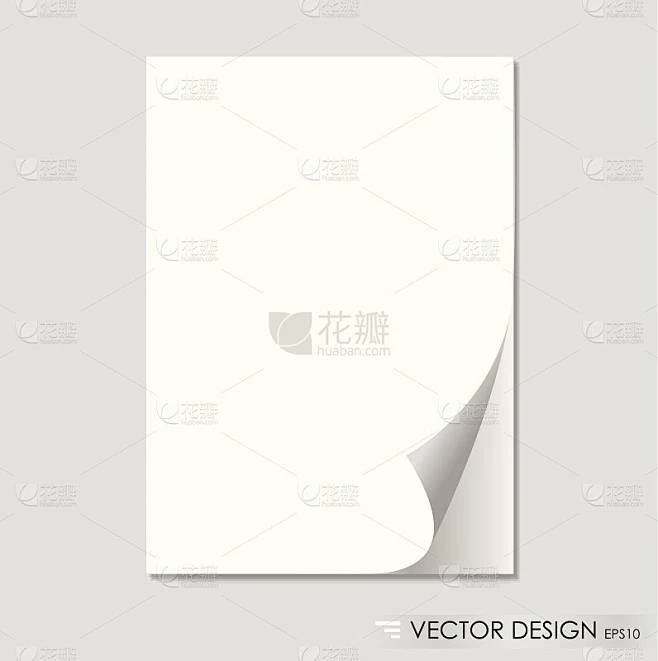 一张纸。纸页与旋度，矢量插图。图片_其他图片图片素材-花瓣网