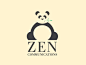 一组熊猫元素的Logo设计 - 优优教程网