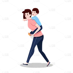 卡通母亲节母亲形象免抠元素