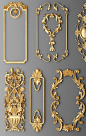 frame cartouches set 3d model