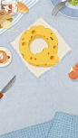 灰色卡通美食手绘H5背景，来自爱设计http://www.asj.com.cn