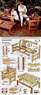 English Garden Furniture Plans - Outdoor Furniture Plans and Projects | WoodArchivist.com