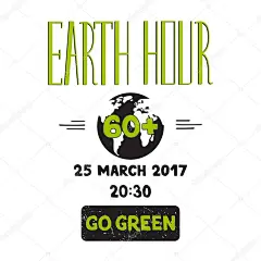 矢量手绘字样的白色背景。地球一小时的复古风格书法。问候卡、 标志、 徽章、 打印、 海报，甲方设计