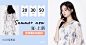 夏上新女装优惠券海报banner