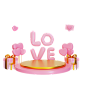 Love Letters 3D Illustration