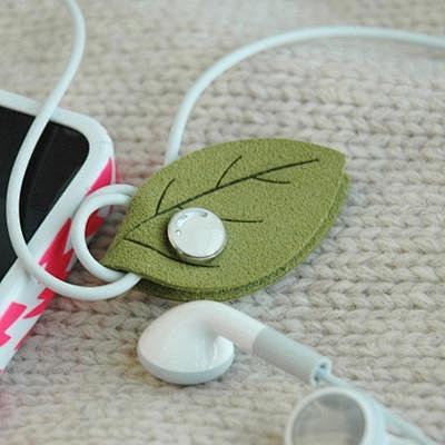 【绝对正品】韩国进口wm创意 树叶形耳机...