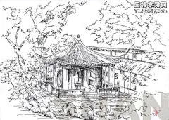 [转载]园林建筑手绘临摹线稿