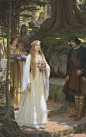 拉斐尔前派画家Edmund Blair Leighton（1852-1922） ​​​​