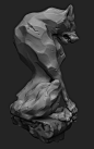 Wolf Gargoyle, Lillian Vinson : School project.  High poly renders from Zbrush.