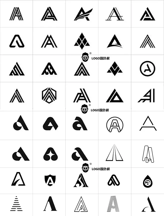 灵感采集 ️300个字母A元素图形logo设计分享 - 小红书