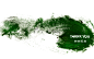 绿色泼墨艺术应用模板示例7