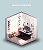 Room of artist on Behance