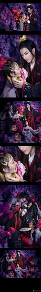 小梦，牡丹花神cos，造孽美男