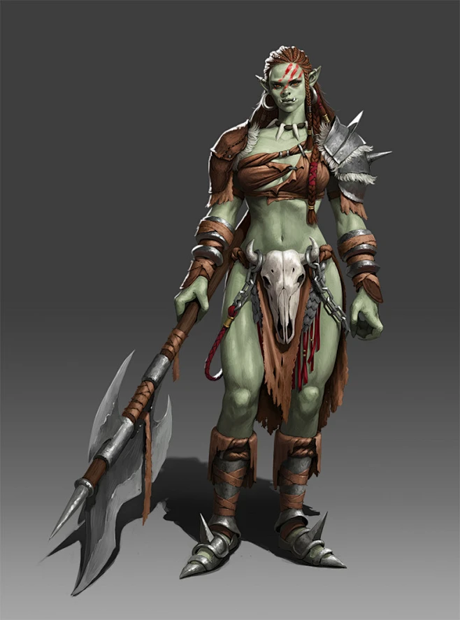 Orc, Mintbrush B. : Orc by Mintbrush B. on ArtStation.-花瓣网