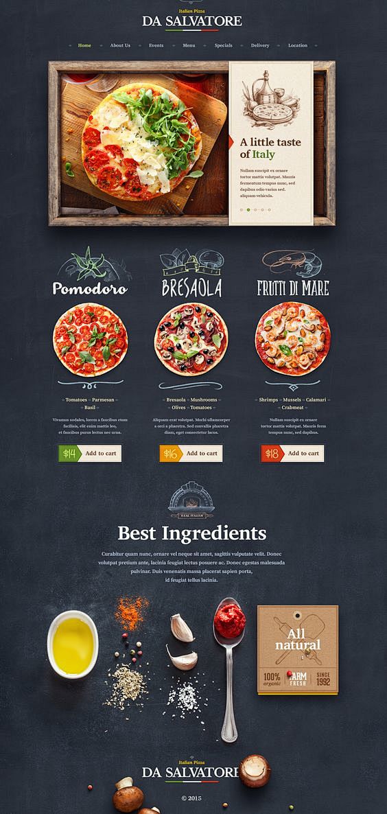 一组极具诱惑力的美食网站设计
