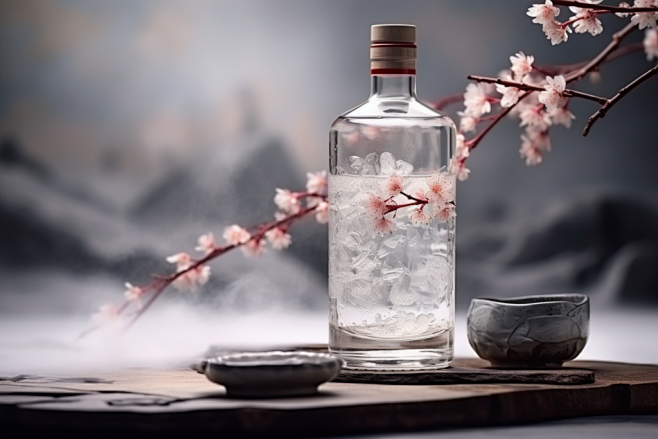 白酒酒文化玻璃瓶包装设计素材图片摄影图