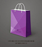 紫色时尚购物袋设计