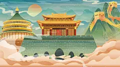 国潮风景 【酷图网】国潮风,手绘,水彩,花鸟,花仙子画,十二月花信,插画,海报背景,油画,水彩画,大气,精美,鲜花,鸟雀,图案,传统,中国风,风景,抽象,昙花栀子花,建筑物