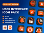 User Interface 3D Icon Pack 50款用户界面功能3D图标icon设计素材png免抠图片 - UIGUI