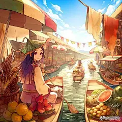 插画师紅木春复古暖色调插画暖洋洋的感觉画面中的每一个人物都似乎沐浴在阳光中充满幸福感，温暖治愈~