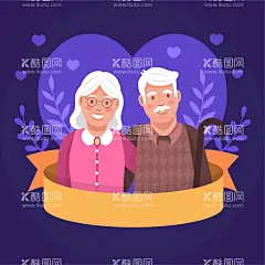 老年生活  - 源文件下载【酷图网】老年生活,晚年生活,老年人,长辈,爷爷奶奶,外公外婆,卡通人物,上年纪,祖父母,外祖父母