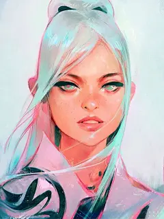 动漫人物手绘插画，少女美图，头像，二次元小姐姐