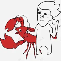 皮皮虾打招呼 平面电商 创意素材