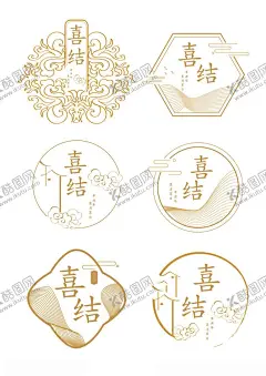 简约线性云纹 【酷图网】中式,简约,风格,线性,云纹,山纹,海浪纹,logo